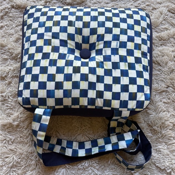 MacKenzie-Childs Royal Check Chair Cushion - Picture 3 of 6